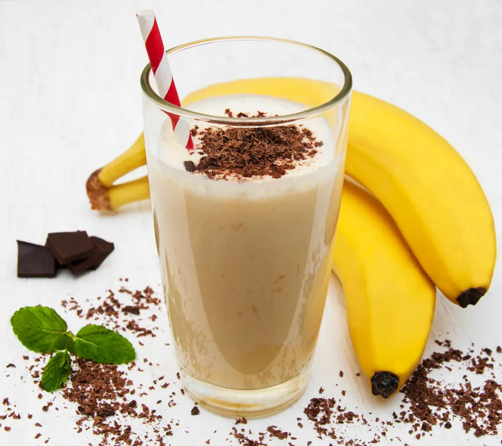 Smoothie de plátano con chocolate